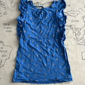 Tea collection dress with golden star print size 5